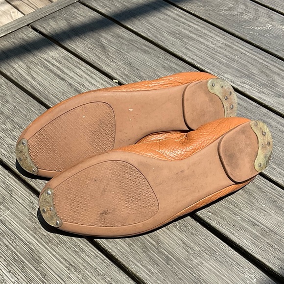 Tory Burch MINNIE TRAVEL Malinda BALLET Flats Royal Tan/Gold Style 30432 5930 🥿 - Picture 7 of 7